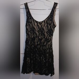 New Look Black Dress with Nude Size M
